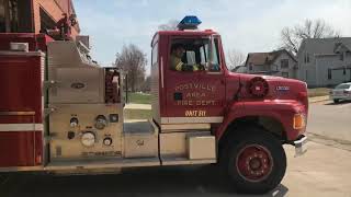 Postville Fire Dept Grass Fire Response  4421 [upl. by Adianez]