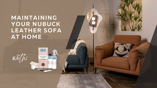 How to maintain your nubuck leather sofa at home  J Edition Home tutorial [upl. by Ytineres554]