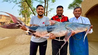 68 Pounds Big Catfish  Huge Fish Cutting and Cooking  Giant Catfish Fry  Village Food Secrets [upl. by Norehc822]