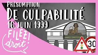 La présomption dinnocence face à une présomption de culpabilité Conseil constit 16 juin 1999 [upl. by Giule]