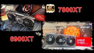 6900XT vs 7800XT 5 Games 4K Benchmark Tests Asrock Phanton and Sapphire Nitro [upl. by Renzo888]