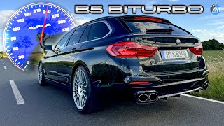 ALPINA B5 TOURING 608hp  100200 kmh accelerations🏁 by Automann in 4K [upl. by Balkin]