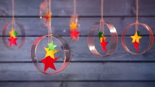 DIY Christmas Decorations from Plastic Bottle  Little Crafties [upl. by Olodort]