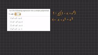 Simplifying Polynomials Video Solution 1 [upl. by Eleik]