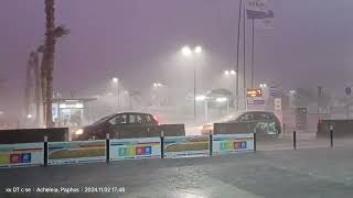 Paphos Airport Hail Storm [upl. by Ttezzil441]