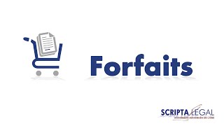 Fonctionnement des forfaits sur ScriptaLegalcom [upl. by Platto]