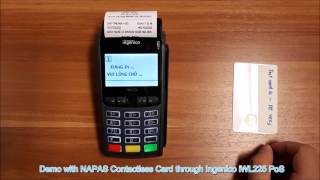 Demo with NAPAS VCCS Contactless Card through Ingenico iWL225 POS [upl. by O'Gowan192]