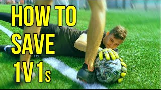 How To Save 1v1s  Goalkeeper Tips and Drills  1v1 Tutorial [upl. by Saoj]