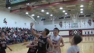 Waltonville over Red Bud in SesserValier basketball tournament [upl. by Akamahs991]