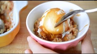 Caramel Apple Crisp Recipe  Easy Fall Dessert [upl. by Notlrak]