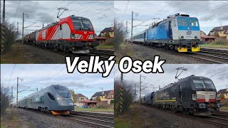 Vlaky  Trains Velký Osek trať  track 231  2112024 [upl. by Trudi886]