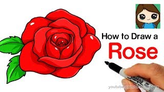 How to Draw a Rose step by step Easy [upl. by Kendricks775]