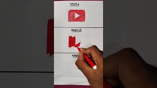 Drawing YouTube logo ▶️▶️saifiEntertainment17 logo shorts [upl. by Boyt]