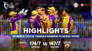 ILT20 S2  English  HIGHLIGHTS  Desert Vipers VS Sharjah Warriors  T20 Cricket  28th Jan [upl. by Nhepets]