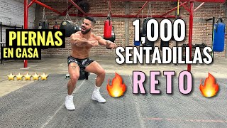 Ejercicios de PIERNAS Y GLUTEOS en Casa 40 Minutos Reto de 1000 Sentadillas SIN MATERIAL [upl. by Enelrae]