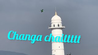 Flying changa kite in dashain 2022 nepal [upl. by Tedi]