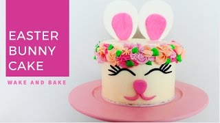 DIY Easter Bunny Cake with Flower Crown for Spring [upl. by Eedissac372]