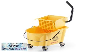 VEVOR Mop Bucket with Wringer 26 Qt Commercial Mop Bucket with Side Review [upl. by Manfred490]