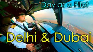 Delhi and Dubai  A Day in the Life as an Airline Pilot B737 Motivation HD [upl. by Darin]