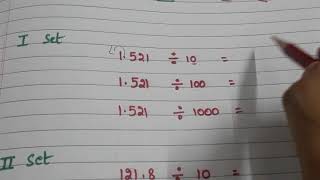 Decimals Division by 10 100 or 1000 for grade 5 [upl. by Regine741]