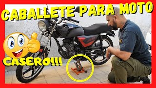 🚧 Caballete quotelevadorquot para MOTO 🛵casero con materiales reciclados [upl. by Margarethe]