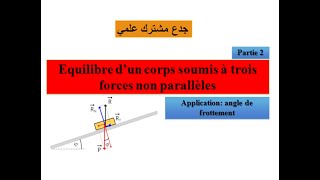 Équilibre dun corps soumis à trois forces partie 2 Tronc commun [upl. by Yarezed41]