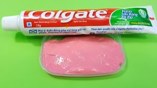 Colgate Toothpaste Slime with Sugar   NO GLUE NO BORAX 2 Ingredients Toothpaste Slime [upl. by Suitangi]