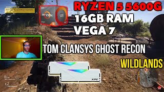 Tom Clancys Ghost Recon Wildlands Ryzen 5 5600G 16 GB Ram Vega 7 Benchmark [upl. by Ashton328]