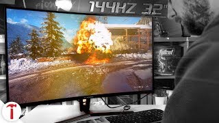 Monitor gaming AOPEN 32quot curvo 144hz a 350 Euro [upl. by Anchie]