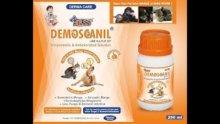 DEMOSCANIL  LIME SULFUR DIP IN DOGS AND CATS VETERINARY MEDICINE RINGWORMDEMODICOSISSCABIES [upl. by Neitsabes]