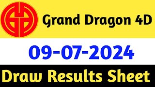 09072024 Grand Dragon Today 4D Results  4d Malaysia Live Today  Today 4d Result Live [upl. by Beore]