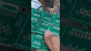 Printed Circuit Board PCB Pin Soldering Process 6Pin Simultaneous Soldering [upl. by Tyrrell]