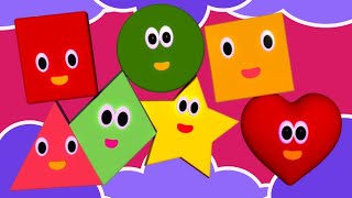 The Shapes Song for Toddlers Triangle Rectangle Song We are Shapes Learn Shapes Name CL Kids [upl. by Enahs]