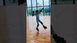 Waiting for the moment when you feel dizzy Freestyle roller skating Fancy slalom Daily training [upl. by Aisyla473]