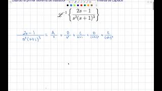 Transformada Inversa de Laplace con Primer Teorema de Traslación 2 [upl. by Isherwood]