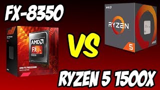 💥AMD FX8350 vs Ryzen 5 1500X 🔥Benchmarks  Gaming Test 🎮 4K [upl. by Latoya]