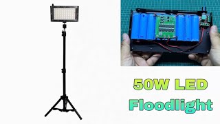 Upgrade 50W LED Floodlight From 12V 22500mAh Battery [upl. by Yekcor]