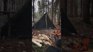 Polish Lavvu Tent  Bushcraft  Lundhags Vandra II [upl. by Lew]