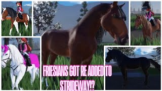 FRIESIANS GOT RE ADDED TO STRIDEWAY  voiced by only horsey [upl. by Atillertse]