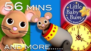 Hickory Dickory Dock  Plus Lots More Nursery Rhymes  56 Minutes Compilation from LittleBabyBum [upl. by Asiul220]