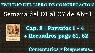 ESTUDIO DE LIBRO DE CONGREGACIÓN ✅ SEMANA DEL 01 AL 07 DE ABRIL [upl. by Emina]