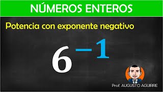 Potencia con exponente negativo  6 elevado a menos 1 [upl. by Kinelski722]