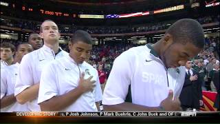 Marcus Canty Sings the National Anthem 2012 NCAA Champions Classic [upl. by Faires]