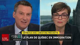 Plan en immigration  entrevue avec Christine Fréchette [upl. by Ailic]