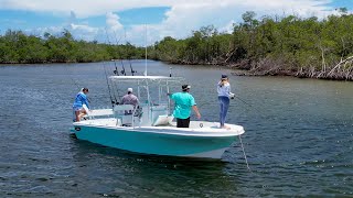 Florida Sportsman Best Boat  Dusky 227 V Stay Put Anchor Blackfin 302CC 2021 [upl. by Ruford]