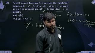 A real valued function fx satisfies the functional equation fx y  fx fy [upl. by Nahtanhoj]