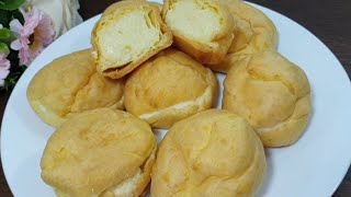 Tanpa oven  tanpa mixer  kue soes vla vanila  super kopong [upl. by Gerri]