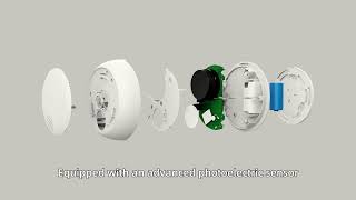 Heiman wireless interconnected interlinked smoke detector HM2SA 1W homesecurity smarthomesecurity [upl. by Meehyrb]