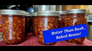 BEST Home Canned Baked Beans Even BETTER Than Bushs canuary forjars canning food recipe [upl. by Balkin88]