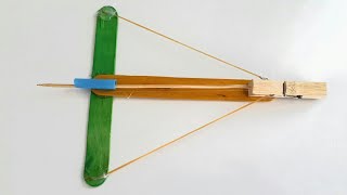 Dondurma Çubuklarından Yay  Ok Yapımı How To Make Mini Crossbow [upl. by Anemaj]